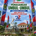 Sambut HUT Ke-27, Masyarakat Luwu Utara Diimbau Semarakkan Pemasangan Umbul-Umbul