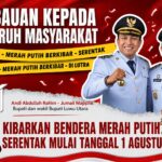 Sambut HUT ke-81 RI, Bupati Luwu Utara Imbau Warga Pasang Bendera Merah Putih Serentak Mulai 1 Agustus