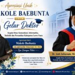 Apresiasi Unik Makole Baebunta untuk Gelar Doktor Kadis Kominfo-SP Luwu Utara